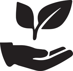 Symbolic Representation of Growth A Hand Nurturing a Young Plant Signifying Care Hope and Environmental Consciousness for Sustainable Development