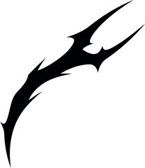 Gothic slash scar abstract dark element vector