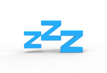 Sleepy front view with shadow 3d render