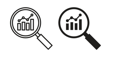 Analysis icon vector sign symbol