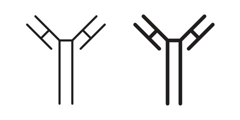 Antibody icon vector sign symbol
