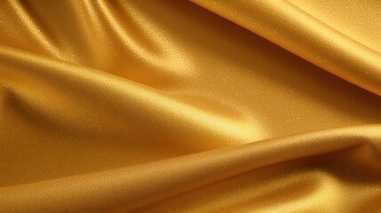 Dijon Mustard Yellow Satin Silk Smooth Texture Subtle Pattern Soft Smooth Wrinkled Fabric Cloth Beautiful Gradient Shades Illustration Template Background Copy Space Theme Collection 16:9