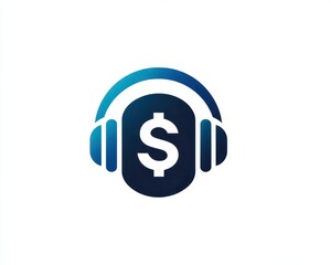 Financial Podcast. Money Business Icon for Bank Investment Dollar Currency