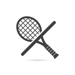 Vector Isolated No Tennis Racket Icon