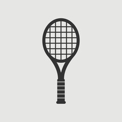 Vector Simple Isolated Tennis Racket Icon