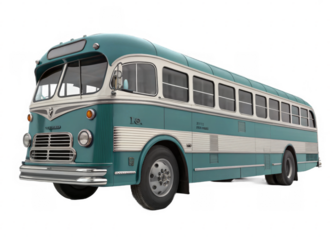 bus on a isolated transparent background	