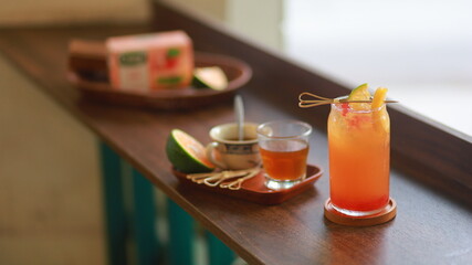 delicious and refreshing peach tea