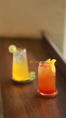 fruit tea from a cafe