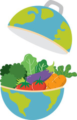Vegetable in the globe