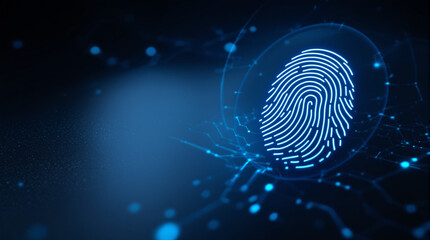 Digital fingerprint identification security biometric technology