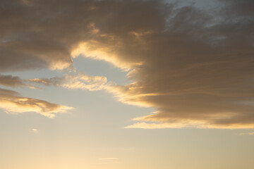 Golden Clouds at Sunset