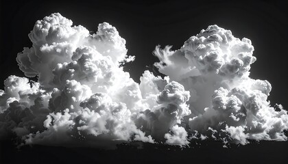 Dramatic clouds against a dark sky