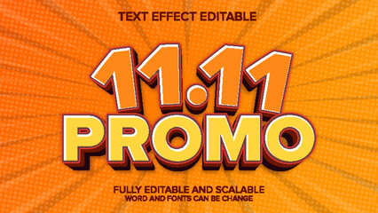 11.11 sale text effect vector editable