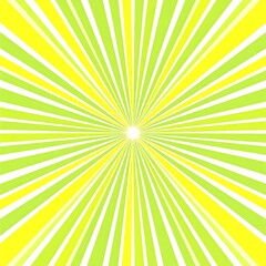 Radiating Yellow and Green Sunburst Pattern