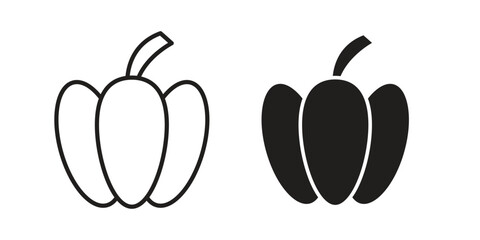 Capsicum icon vector sign symbol