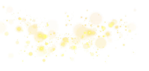Golden glitter curve with radiant sparks and glowing dust. PNG festive overlay effect,