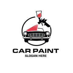 Car Paint and Detailing Logo Design Template.