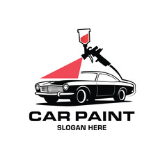 Car Paint and Detailing Logo Design Template.