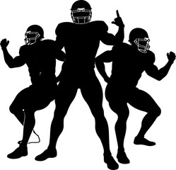 American Football Team Charge with Splatter Vector Bundle