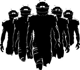 American Football Team Charge with Splatter Vector Bundle