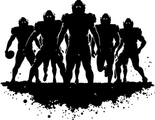 American Football Team Charge with Splatter Vector Bundle