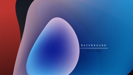 Abstract fluid shapes blend, creating vibrant color gradients. Dark background emphasizes flowing forms, modern design element.