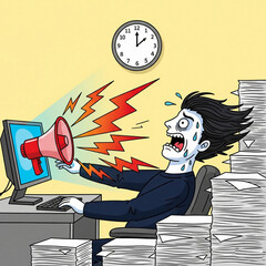 Employee Under Pressure Boss's Demands, Deadline Stress, and Workload