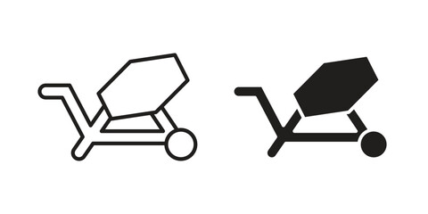 cement mixers icon vector sign symbol