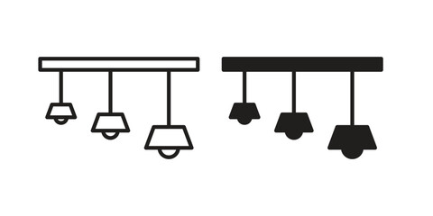 Chandelier icon vector sign symbol