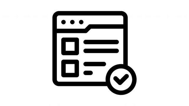 browser minimalist stroke animation