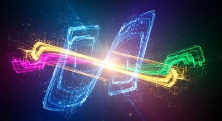 Abstract Energy Flow - A Vibrant Display of Light and Motion.