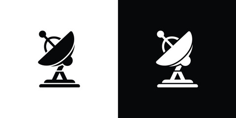 Isolated Radar Dish Icon with Transparent Background for Communication Design