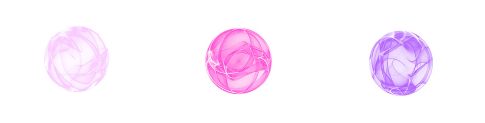 Colorful abstract spheres PNG design featuring purple, pink, and blue ball elements on a transparent background overlay