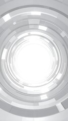 Abstract white tunnel