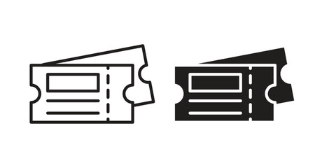 Cinema tickets icon vector sign symbol