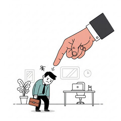 Stressed Employee Facing Boss Pressure, Work Overload, Lost Money, and Burnout