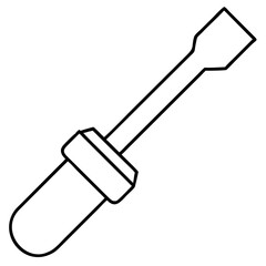 Vector illustration of a screwdriver with ergonomic handle for tools and repair iconographic use scalable graphic design isolated on transparent background