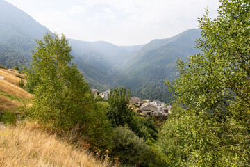 Branas de Arriba village in the Leitareigos valley in Asturias, Spain