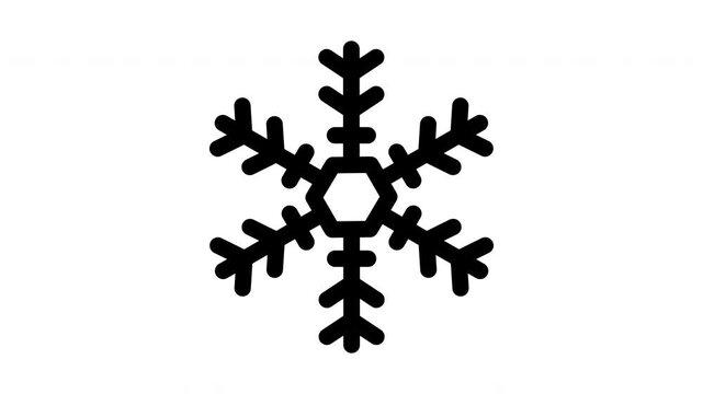 snowflake minimalist stroke animation