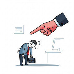 Stressed Employee Facing Boss Pressure, Work Overload, Lost Money, and Burnout