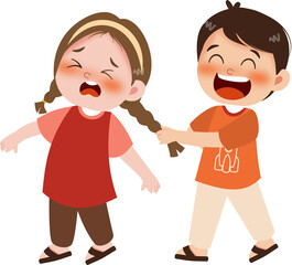 Kid puilling his friend