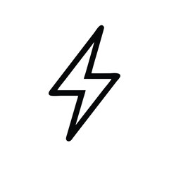 Simple black lightning bolt icon on white background