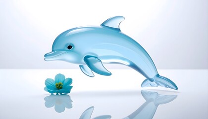 Fototapeta premium Cute Translucent Glass Animals Collection – Bright Colored Baby Figurines & Decorative Creatures 