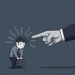 Stressed Employee Facing Boss Pressure, Work Overload, Lost Money, and Burnout