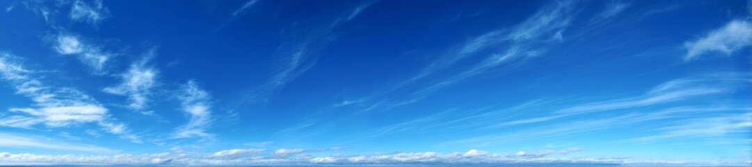Obraz premium Stunning hdr panoramic view of a pure cyan sky nature landscape 360-degree perspective