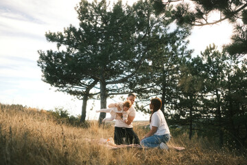 Experiencing Joyous Moments in Nature Enjoying a Beautiful, Relaxing Day Outdoors with Friends