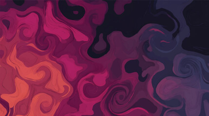 An abstract swirling pattern in shades of purple, pink, and black, resembling fluid art with smooth curves and vibrant colors