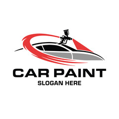 Car Paint and Detailing Logo Design Template.