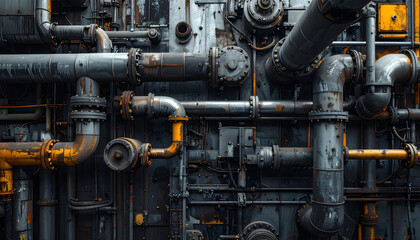 Fototapeta premium 工場内部の配管