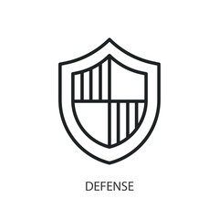 Defense thin line vector icons.